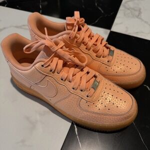 NIKE Air Force 1 '07 Prm US 9 Luminous Sunset Glow 616725800 Womens Orange Shoes